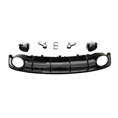 2012-2015 Audi RS6 Style Rear Diffuser With Tailpipe For Audi A6 S6 C7