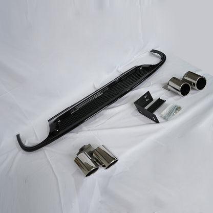 2013-2016 Audi S4 Style A4 S line diffuser with tailpipe For Audi A4 S4 B8.5