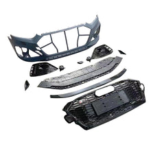 2017-2019 Audi RS5 Front Bumper For A5/S5 B9 Upgrade To B9.5 Style Body Kits With ACC Fog Light Grille Honeycomb Grille Front Lip Splitter | RS5 Bumper
