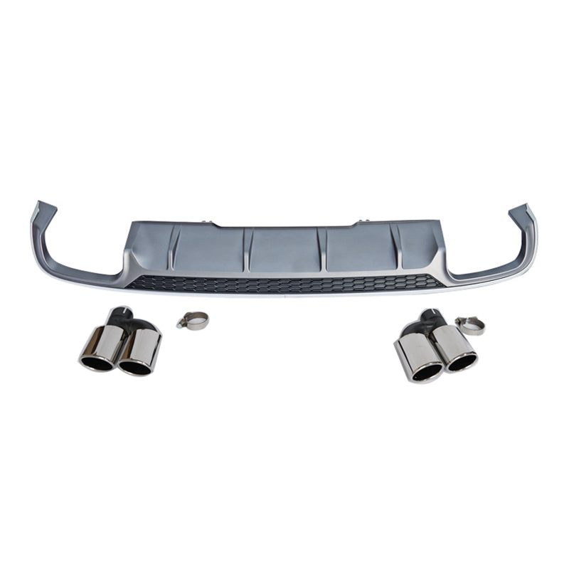 2017-2019 Audi S4 S5 Style A4 Diffuser With Tailpipe For Audi A4 S4 B9