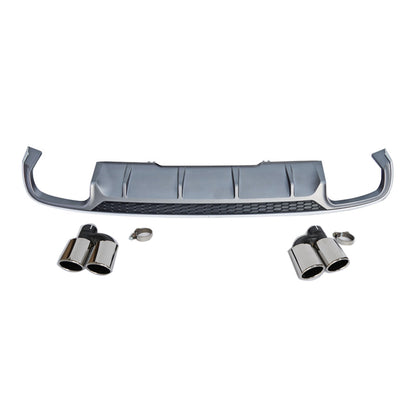 2017-2019 Audi S4 S5 Style A4 Diffuser With Tailpipe For Audi A4 S4 B9