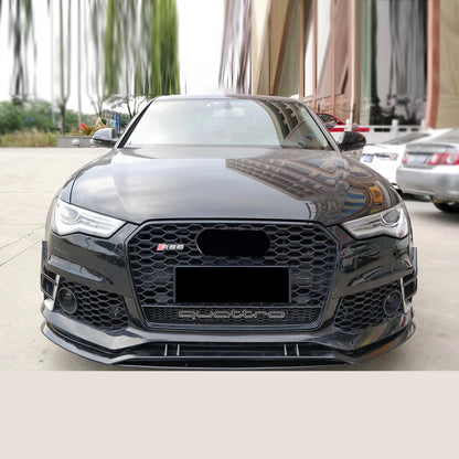 2012-2015 Audi RS6 Front Bumper For A6/S6 C7 Body Kits C7 To C7.5 Bumper With Honeycomb Grille Front Lip Splitter | RS6 Bumper