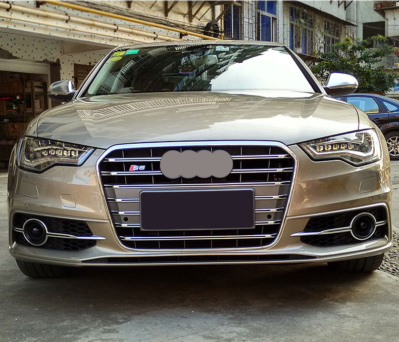 2012-2015 Audi Front Bumper Down Grille Honeycomb Style S Line Fog Light Grilles For Audi A6 S6 C7