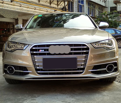 2012-2015 Audi Front Bumper Down Grille Honeycomb Style S Line Fog Light Grilles For Audi A6 S6 C7