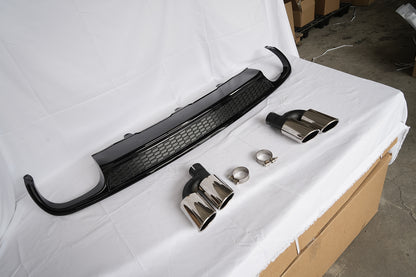 2012-2015 Audi A6 S6 Rear Diffuser With Tailpipe For Audi A6 S6 C7