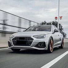 2020-2024 Audi RS4 Front Bumper For A4 Allroad B9.5 Body Kits With ACC Fog Light Grill Bumper Down Grille Honeycomb Grille Front Lip Splitter | RS4 Front Bumper