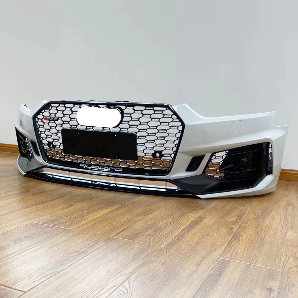 2017-2019 Audi RS5 Front Bumper For A5/S5 B9 Body Kits With ACC Fog Light Grille Honeycomb Grille Front Lip Splitter | RS5 Bumper