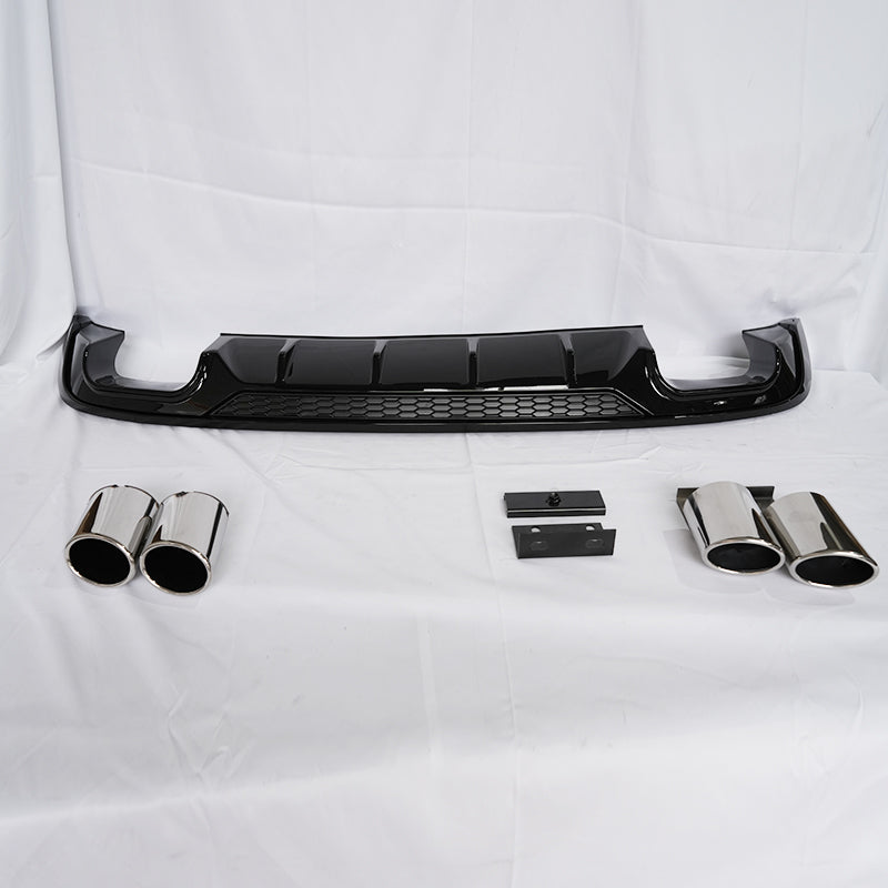 2017-2019 Audi S3 Style A3 Non S-line rear diffuser and tailpipe For Audi A3 S3 8V.5