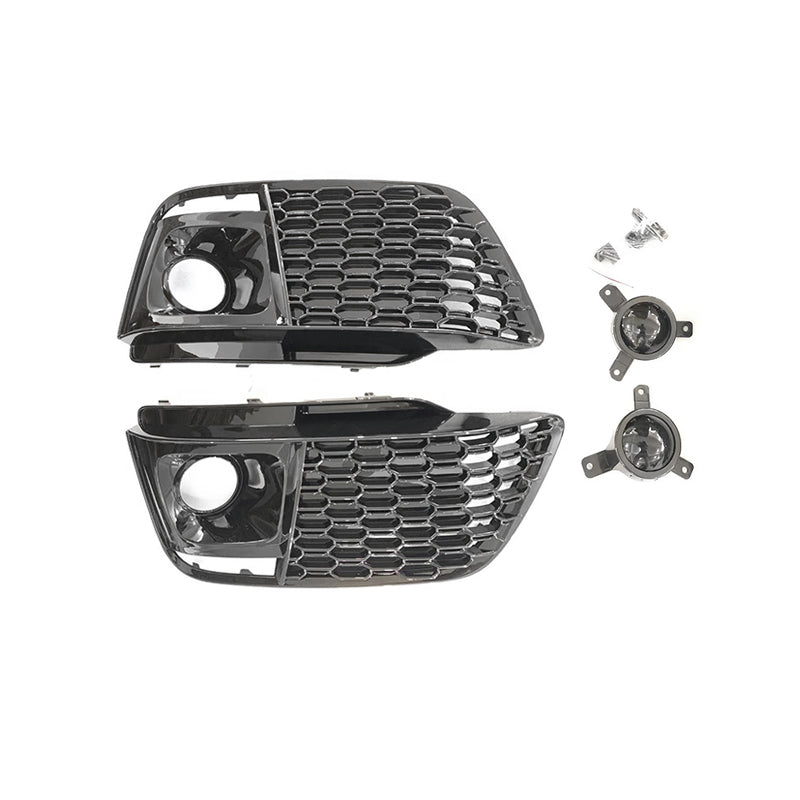 2019-2021 Audi Front Bumper Down Grille Honeycomb Style S Line Fog Light Grilles For Audi Q5 SQ5 B9