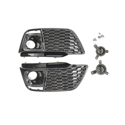 2019-2021 Audi Front Bumper Down Grille Honeycomb Style S Line Fog Light Grilles For Audi Q5 SQ5 B9