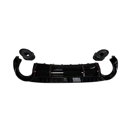 2020-2024 Audi RS3 Style A3 S line rear diffuser and large dual tailpipe For Audi A3 S3 8Y