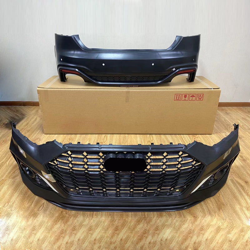 2020-2025 Audi RS5 Front Bumper For A5/S5 B9.5 Body Kits With ACC Fog Light Grille Honeycomb Grille Front Lip Splitter | RS5 Bumper