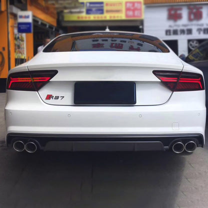 2016-2018 Audi RS7 S7 Style A7 Rear Diffuser With Tailpipe For Audi A7 S7 C7.5