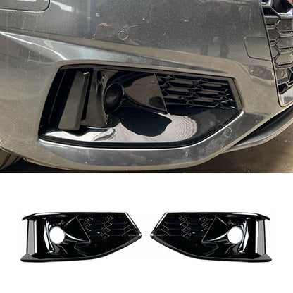 2020-2024 Audi Front Bumper Down Grille Honeycomb Style Non S line Fog Light Grilles For Audi A4 S4 B9.5