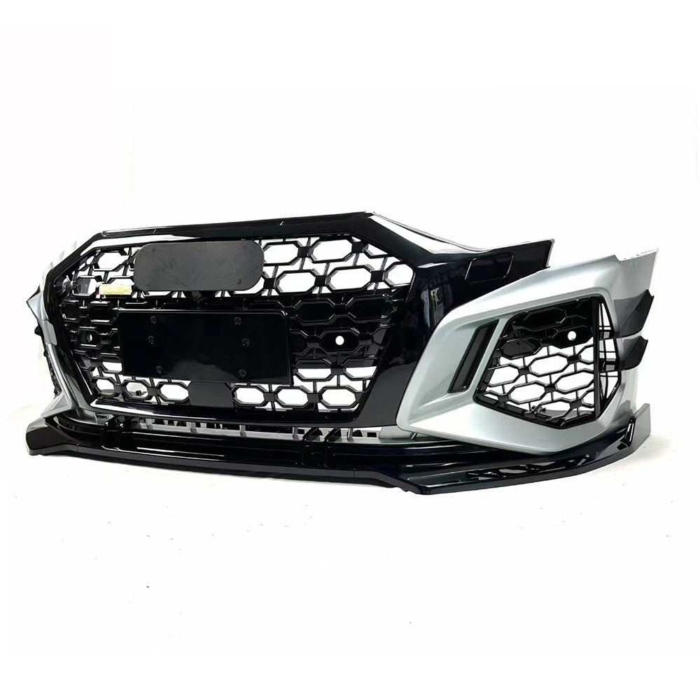 2020-2024 Audi RS3 Front Bumper For A3/S3 8Y Body Kits With Fog Light Grille Honeycomb Grille Front Lip Splitter | RS3 Bumper