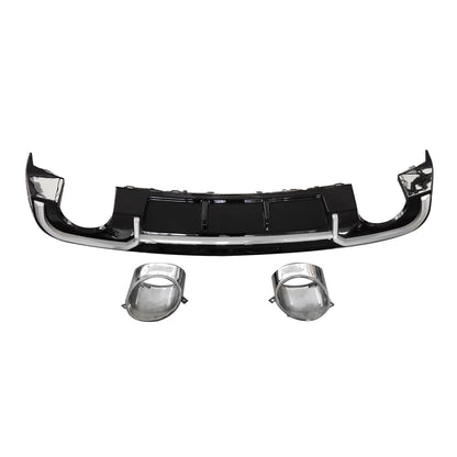 2017-2019 Audi RS3 Style A3 Non S-line rear diffuser and large dual tailpipe For Audi A3 S3 8V.5