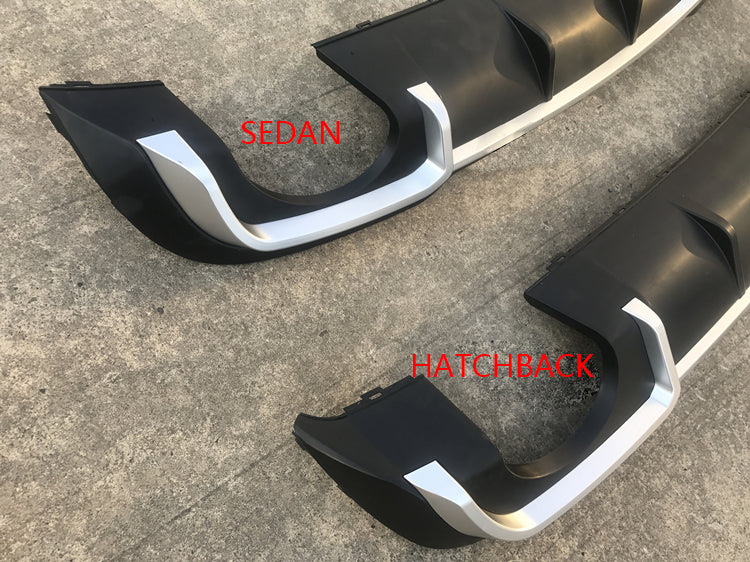 2017-2019 Audi RS3 Style A3 S line rear diffuser and large dual tailpipe For Audi A3 S3 8V.5