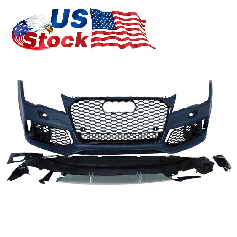 2008-2015 Audi RS7 Front Bumper For A7/S7 C7 Upgrade To C7.5 Body Kits With Honeycomb Grille Fog Light Grille | RS7 Bumper