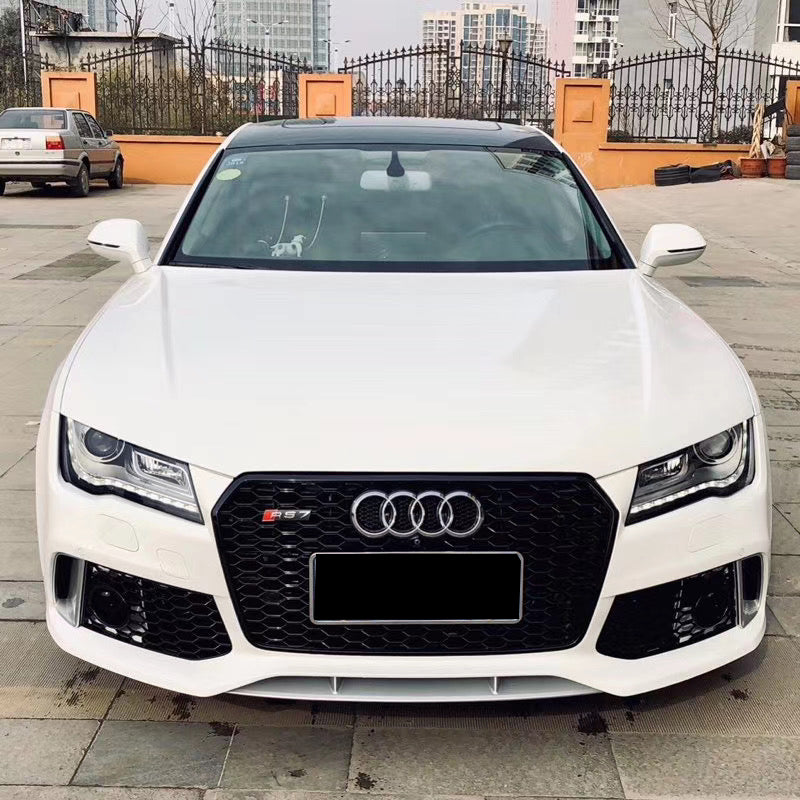 2008-2015 Audi RS7 Front Bumper For A7/S7 C7 Upgrade To C7.5 Body Kits With Honeycomb Grille Fog Light Grille | RS7 Bumper