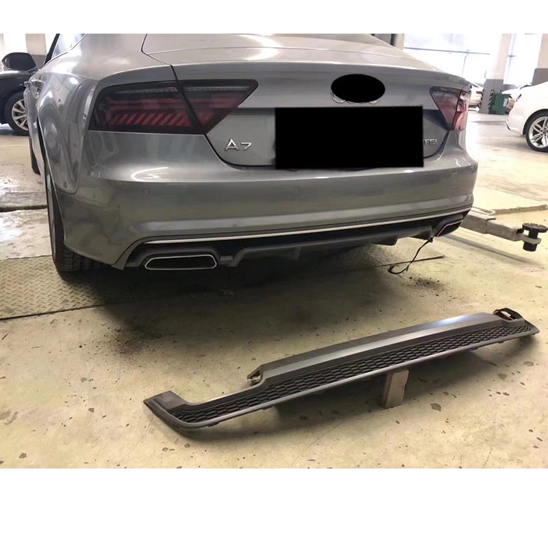 2016-2018 Audi RS7 S7 Style A7 Rear Diffuser With Tailpipe For Audi A7 S7 C7.5