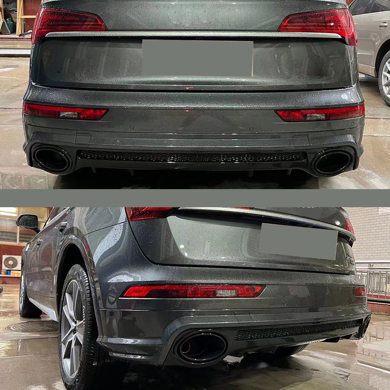 2019-2025 Audi RSQ5 Style Q5 Rear Diffuser With Large Dual Tailpipe For Audi Q5 SQ5 B9.5 B9