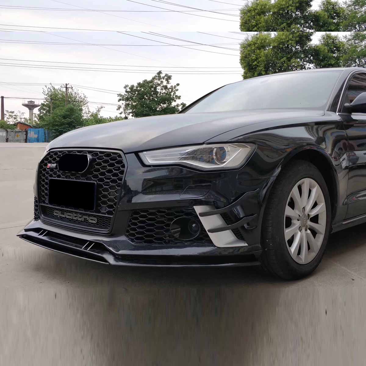 2012-2015 Audi RS6 Front Bumper For A6/S6 C7 Body Kits C7 To C7.5 Bumper With Honeycomb Grille Front Lip Splitter | RS6 Bumper