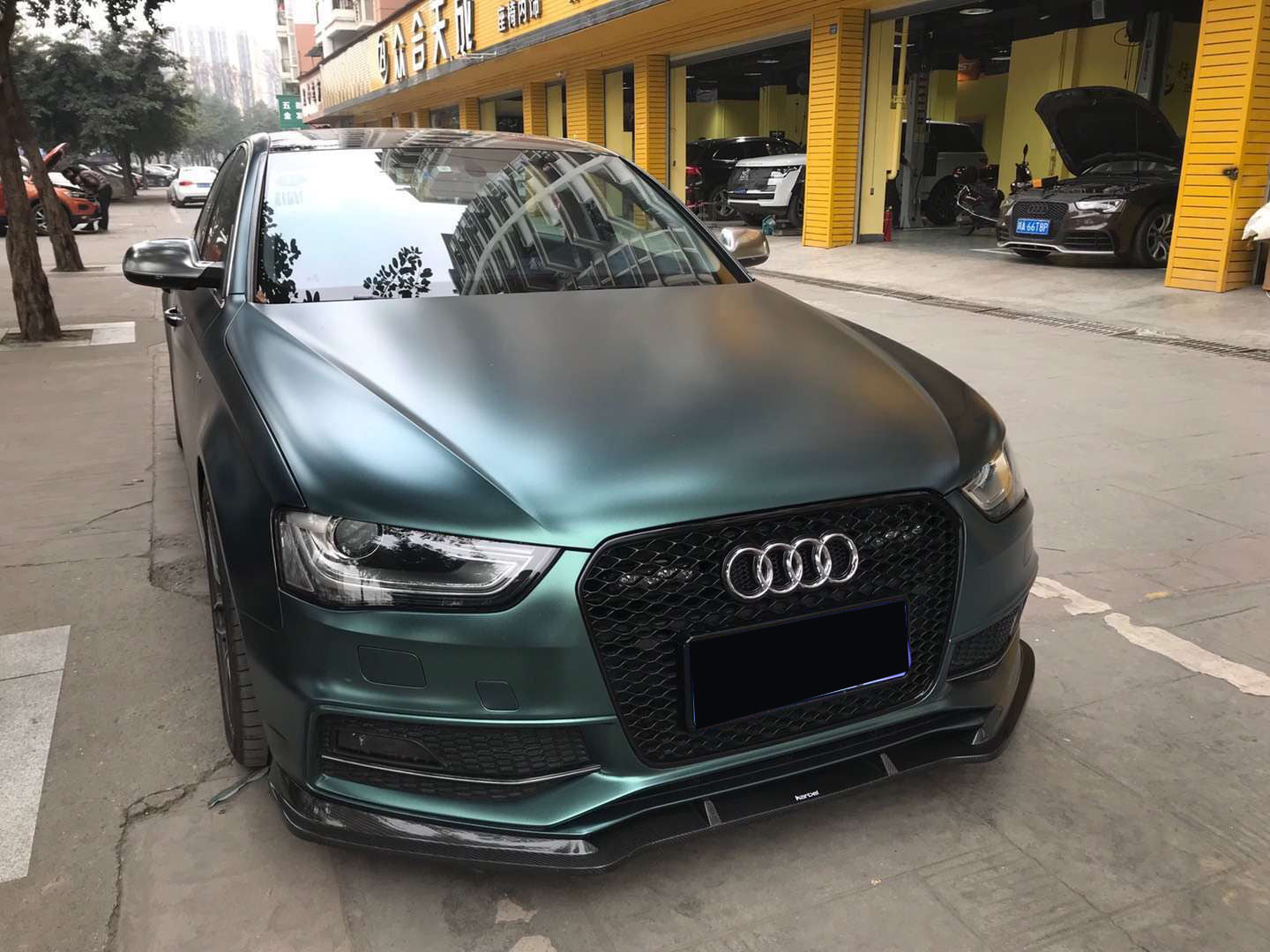 2013-2016 Audi RS4 Honeycomb Front Grille For Audi A4 S4 B8.5
