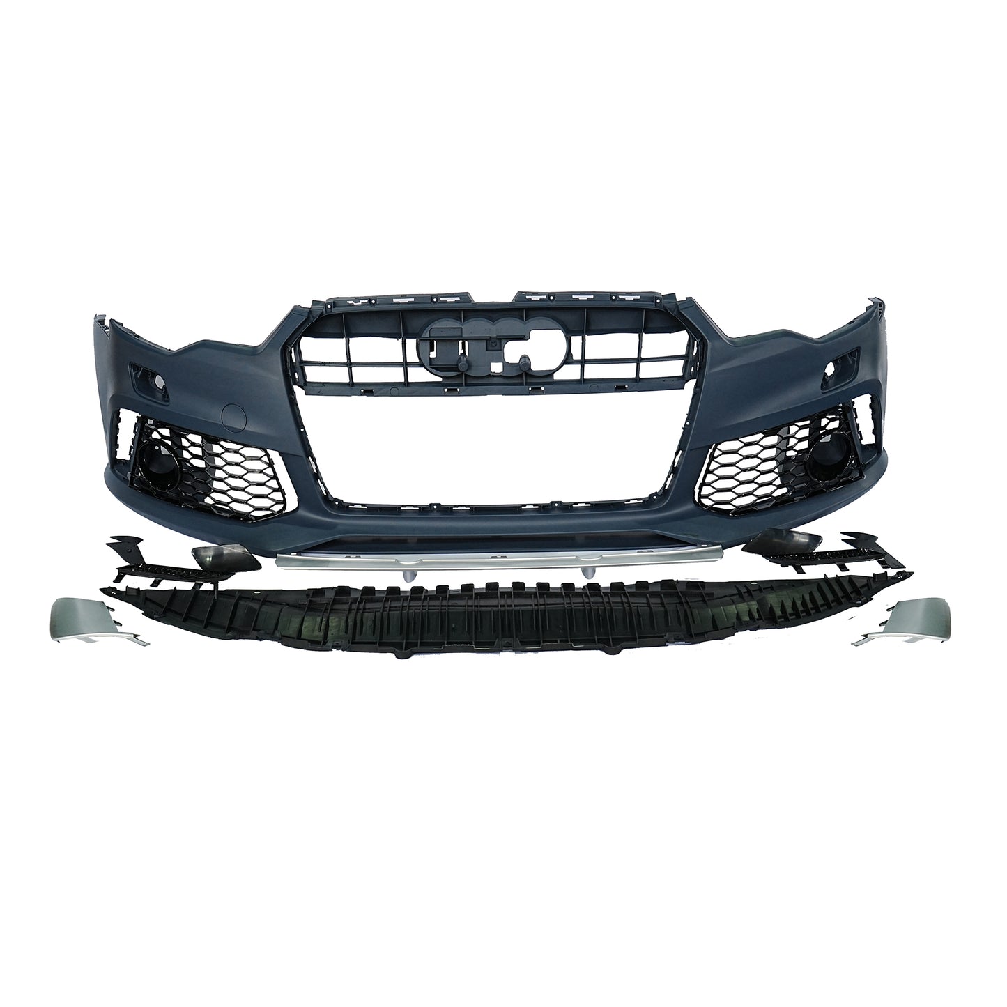 2012-2015 Audi RS6 Front Bumper For A6/S6 C7 Body Kits C7 To C7.5 Bumper With Honeycomb Grille Front Lip Splitter | RS6 Bumper