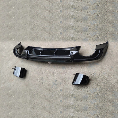 2017-2019 Audi RS3 Style A3 Non S-line rear diffuser and large dual tailpipe For Audi A3 S3 8V.5