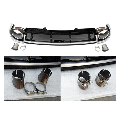 2017-2019 Audi RS4 Style A4 Diffuser With Large Dual Tailpipe For Audi A4 S4 B9