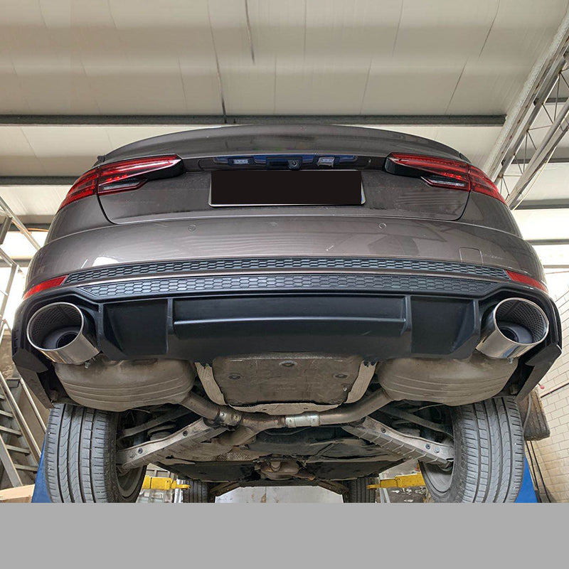 2017-2019 Audi RS4 Style A4 Diffuser With Large Dual Tailpipe For Audi A4 S4 B9