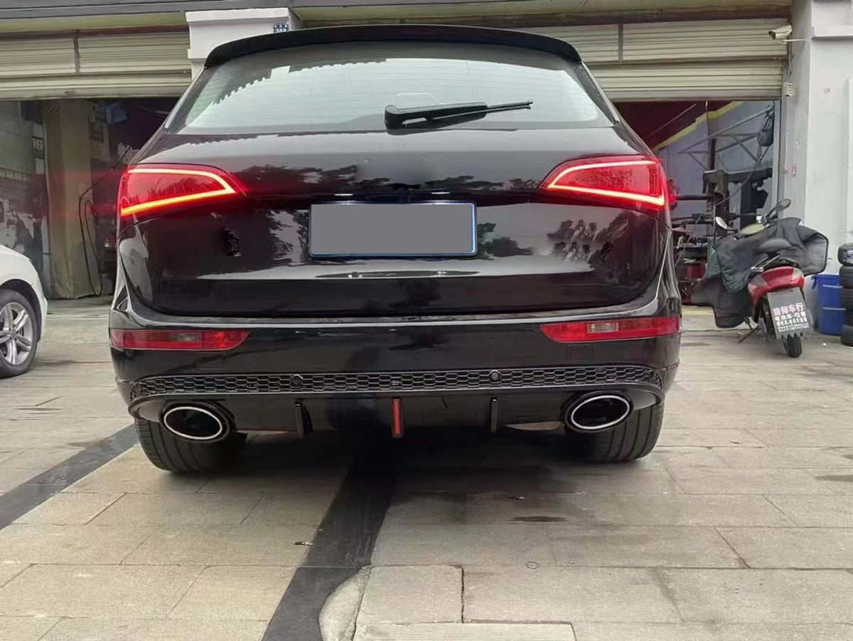 2008-2017 Audi RSQ5 Style Q5 Non-S line Rear Diffuser With Large Dual Tailpipe For Audi Q5 SQ5 8R 8R.5/B8 B8.5
