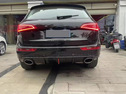 2008-2017 Audi RSQ5 Style Q5 Non-S line Rear Diffuser With Large Dual Tailpipe For Audi Q5 SQ5 8R 8R.5/B8 B8.5