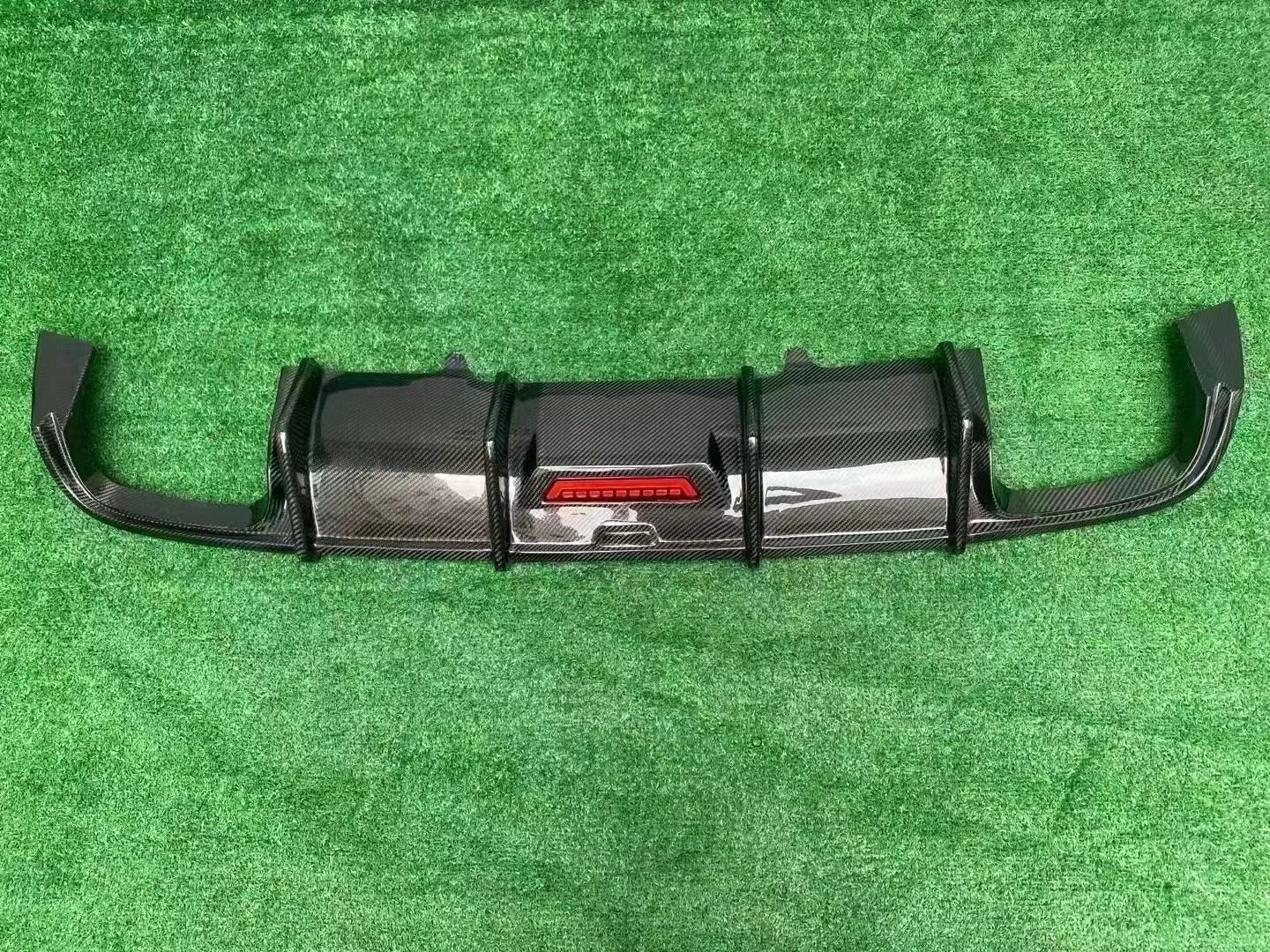 2017-2019 Audi S4 style carbon fiber diffuser with tail pipe For Audi A4 S4 B9