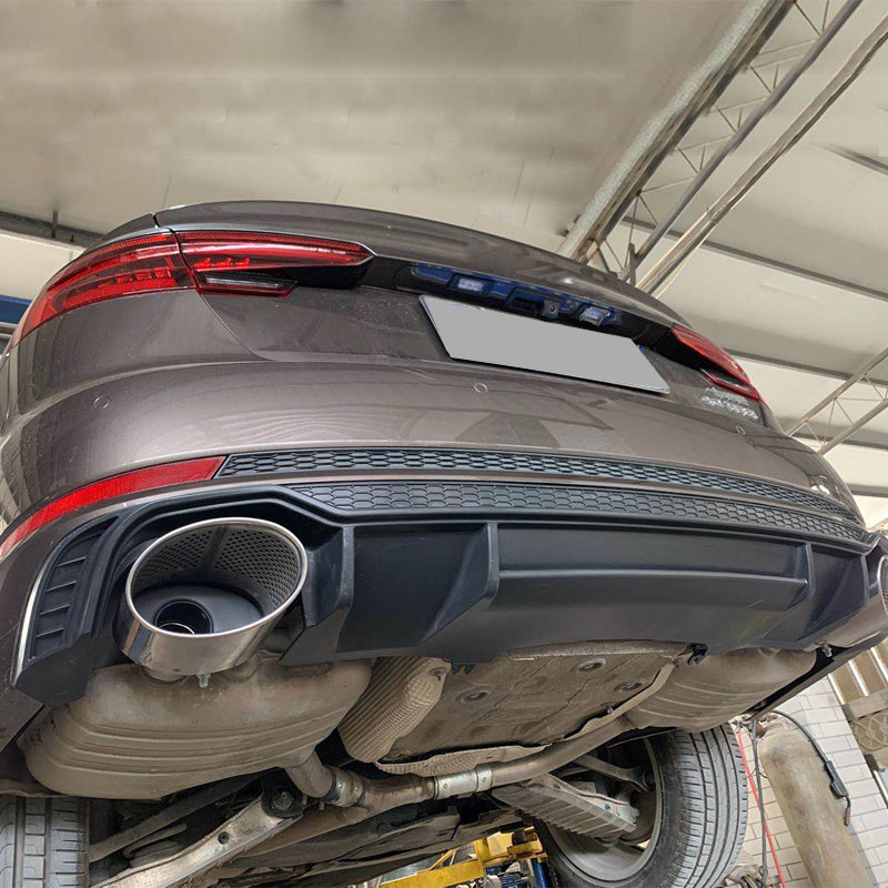 2017-2019 Audi RS4 Style A4 Diffuser With Large Dual Tailpipe For Audi A4 S4 B9