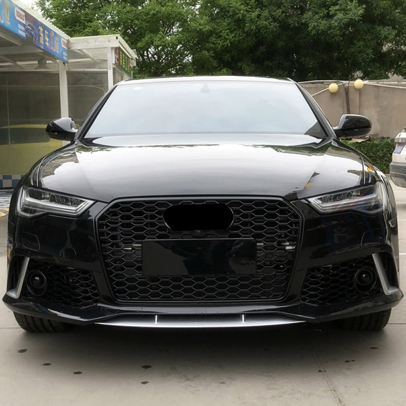 2016-2018 Audi RS6 Front Bumper For A6/S6 C7.5 Body Kits With Honeycomb Grille Front Lip Splitter | RS6 Bumper