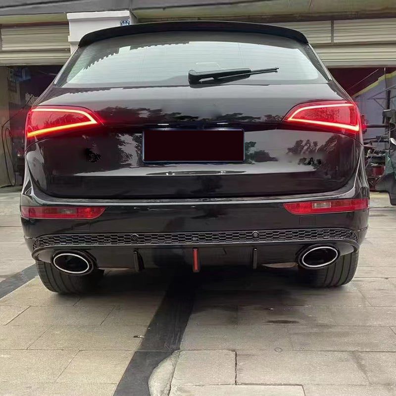 2008-2017 Audi RSQ5 Style Q5 Non-S line Rear Diffuser With Large Dual Tailpipe For Audi Q5 SQ5 8R 8R.5/B8 B8.5