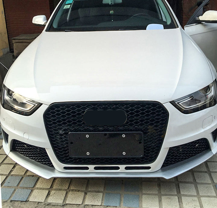 2013-2016 Audi RS4 Front Bumper For A4/S4 B8.5 Body Kits WithFog Light Grille Honeycomb Grille | RS4 Front Bumper