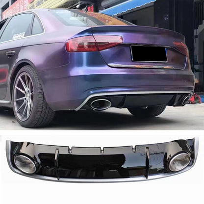 2013-2016 Audi S4 RS4 Style A4 Non S line diffuser with tailpipe For Audi A4 S4 B8.5