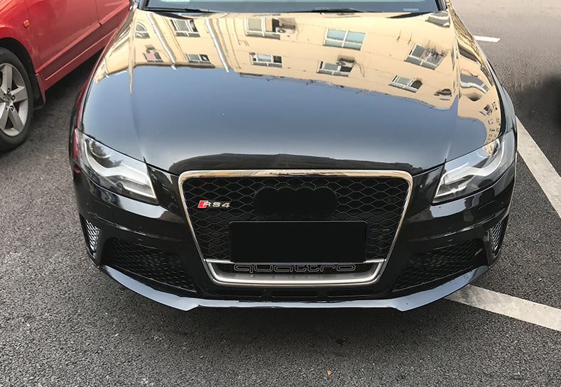 2008-2012 Audi RS4 Honeycomb Front Grille With Lower Mesh Quattro For Audi A4 S4 B8