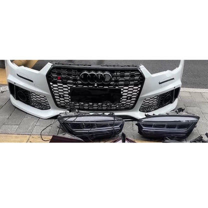 2008-2015 Audi RS7 Front Bumper For A7/S7 C7 Upgrade To C7.5 Body Kits With Honeycomb Grille Fog Light Grille | RS7 Bumper