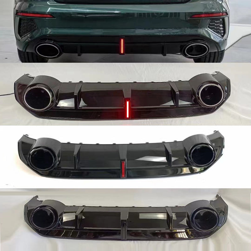 2020-2024 Audi RS3 Style A3 S line rear diffuser and large dual tailpipe For Audi A3 S3 8Y