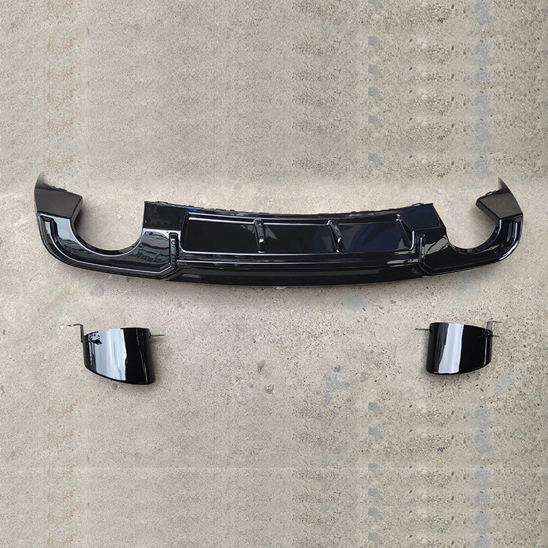 2017-2019 Audi RS3 Style A3 Non S-line rear diffuser and large dual tailpipe For Audi A3 S3 8V.5