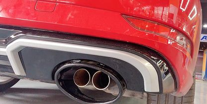 2017-2019 Audi RS3 Style A3 Non S-line rear diffuser and large dual tailpipe For Audi A3 S3 8V.5
