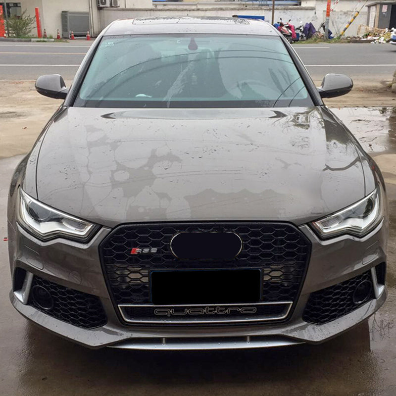 2012-2015 Audi RS6 Front Bumper For A6/S6 C7 Body Kits C7 To C7.5 Bumper With Honeycomb Grille Front Lip Splitter | RS6 Bumper