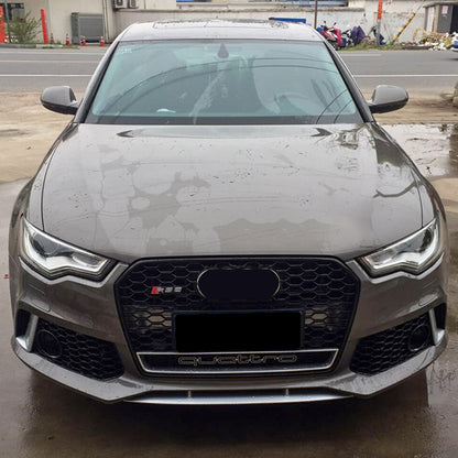 2012-2015 Audi RS6 Front Bumper For A6/S6 C7 Body Kits C7 To C7.5 Bumper With Honeycomb Grille Front Lip Splitter | RS6 Bumper