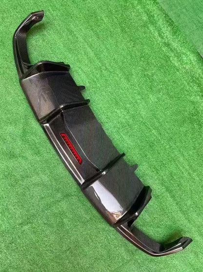 2016-2018 Audi A7 S line S7 Style Carbon Fiber Rear Diffuser With Tailpipe For Audi A7 S7 C7.5