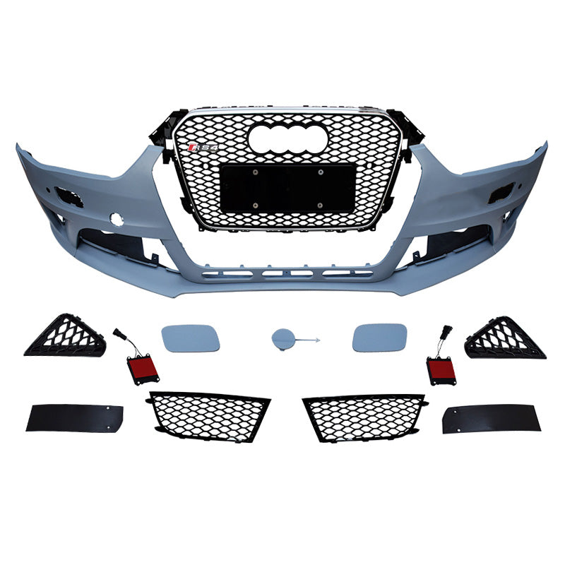 2013-2016 Audi RS4 Front Bumper For A4/S4 B8.5 Body Kits WithFog Light Grille Honeycomb Grille | RS4 Front Bumper