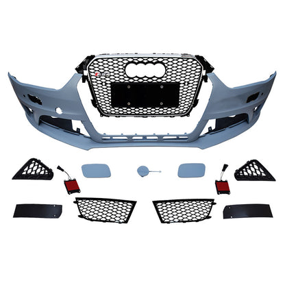 2013-2016 Audi RS4 Front Bumper For A4/S4 B8.5 Body Kits WithFog Light Grille Honeycomb Grille | RS4 Front Bumper