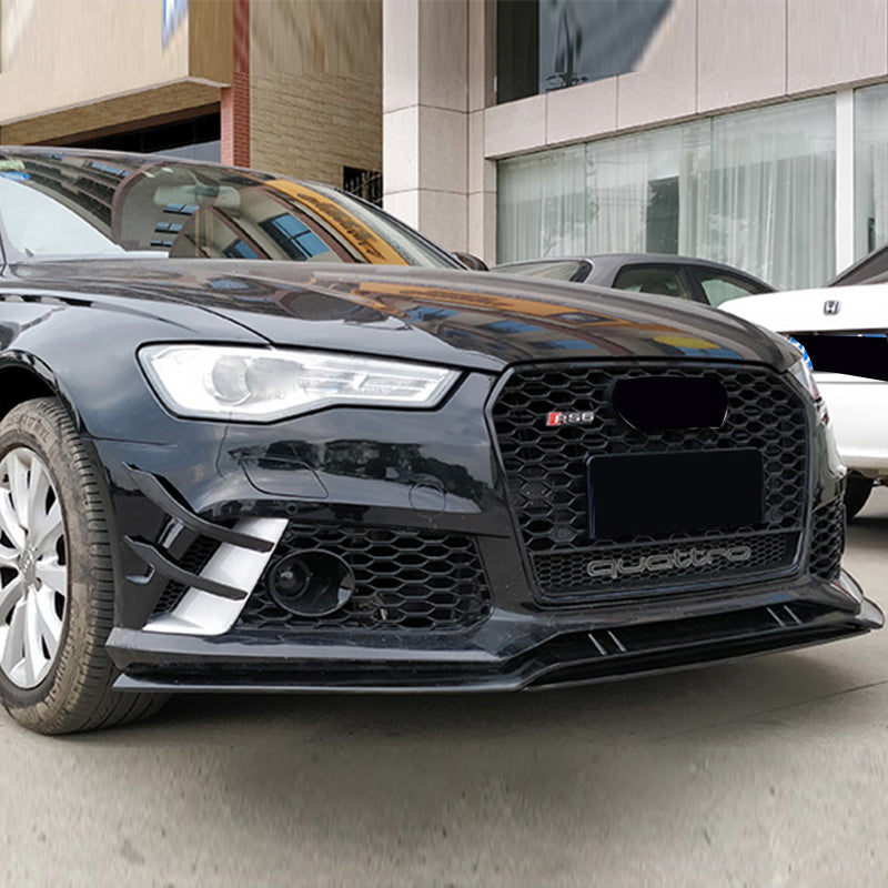 2012-2015 Audi RS6 Front Bumper For A6/S6 C7 Body Kits C7 To C7.5 Bumper With Honeycomb Grille Front Lip Splitter | RS6 Bumper